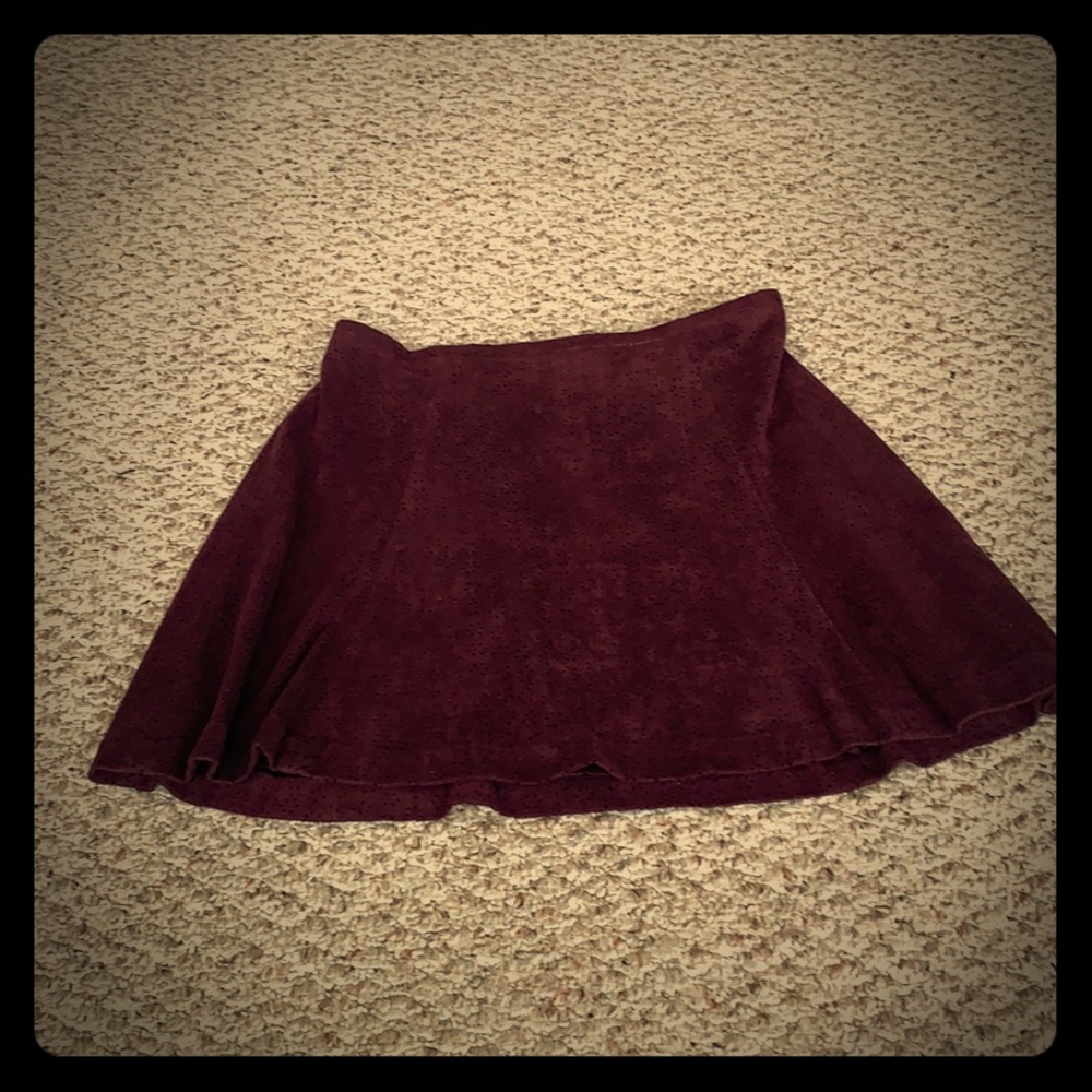 Express Purple Suede Skirt, 0
